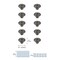 Corio 0.9" Diameter Antique Bronze Mushroom Knob Multipack (Set of 10)